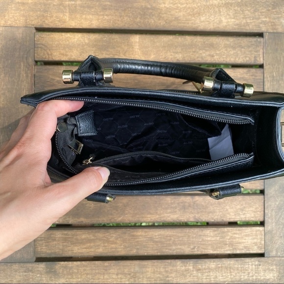 NWOT Aldo Black  Faux Leather Small Handbag - Picture 11 of 12